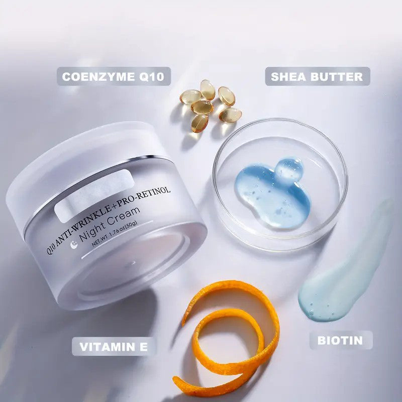 Day Cream + NightCream with Biotin Set, Shea Butter