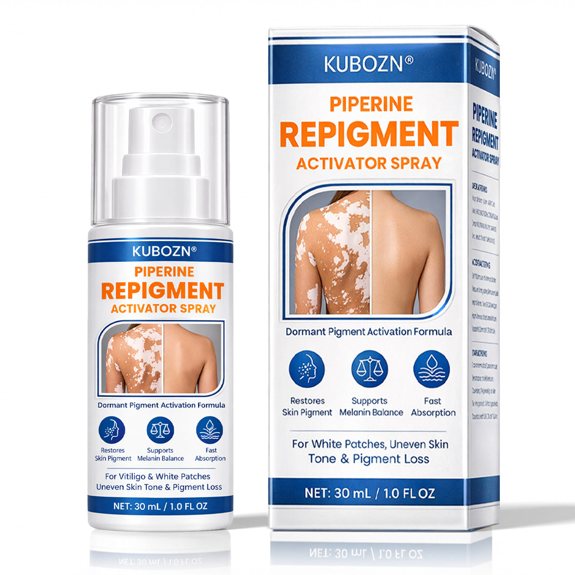 J⚡KUBOZN® Piperine Repigment Activator Spray to Reactivate Dormant Pigment Cells & Restore Natural Skin Color