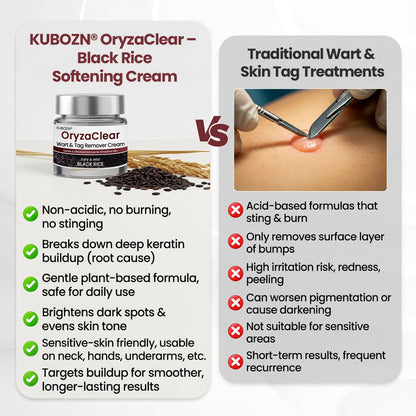 🇭⭐ KUBOZN® OryzaClear – Black Rice Power Cream for Skin Tags & Bumps · Gentle Plant-Based Softening Formula