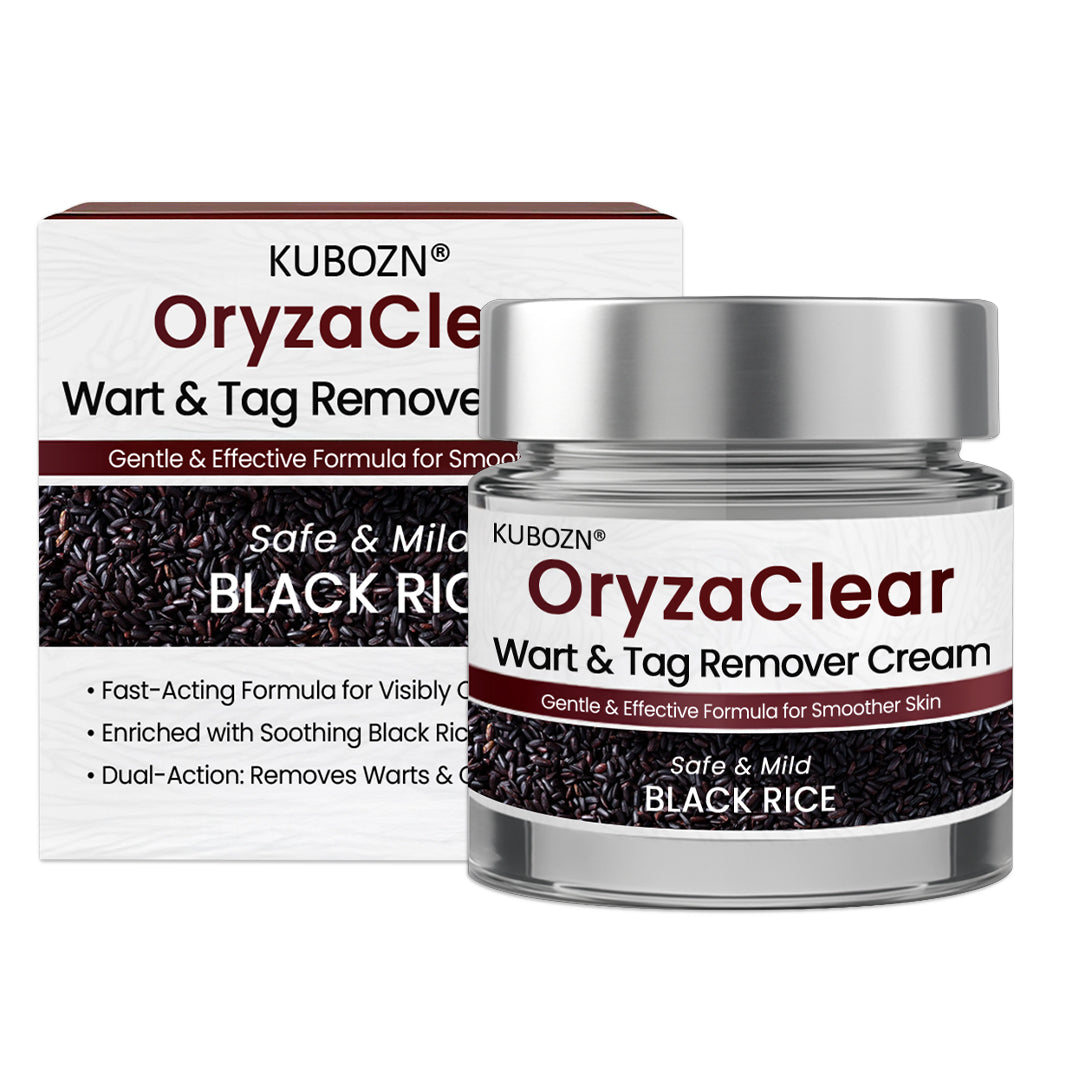 🇸⭐ KUBOZN® OryzaClear – Black Rice Power Cream for Skin Tags & Bumps · Gentle Plant-Based Softening Formula