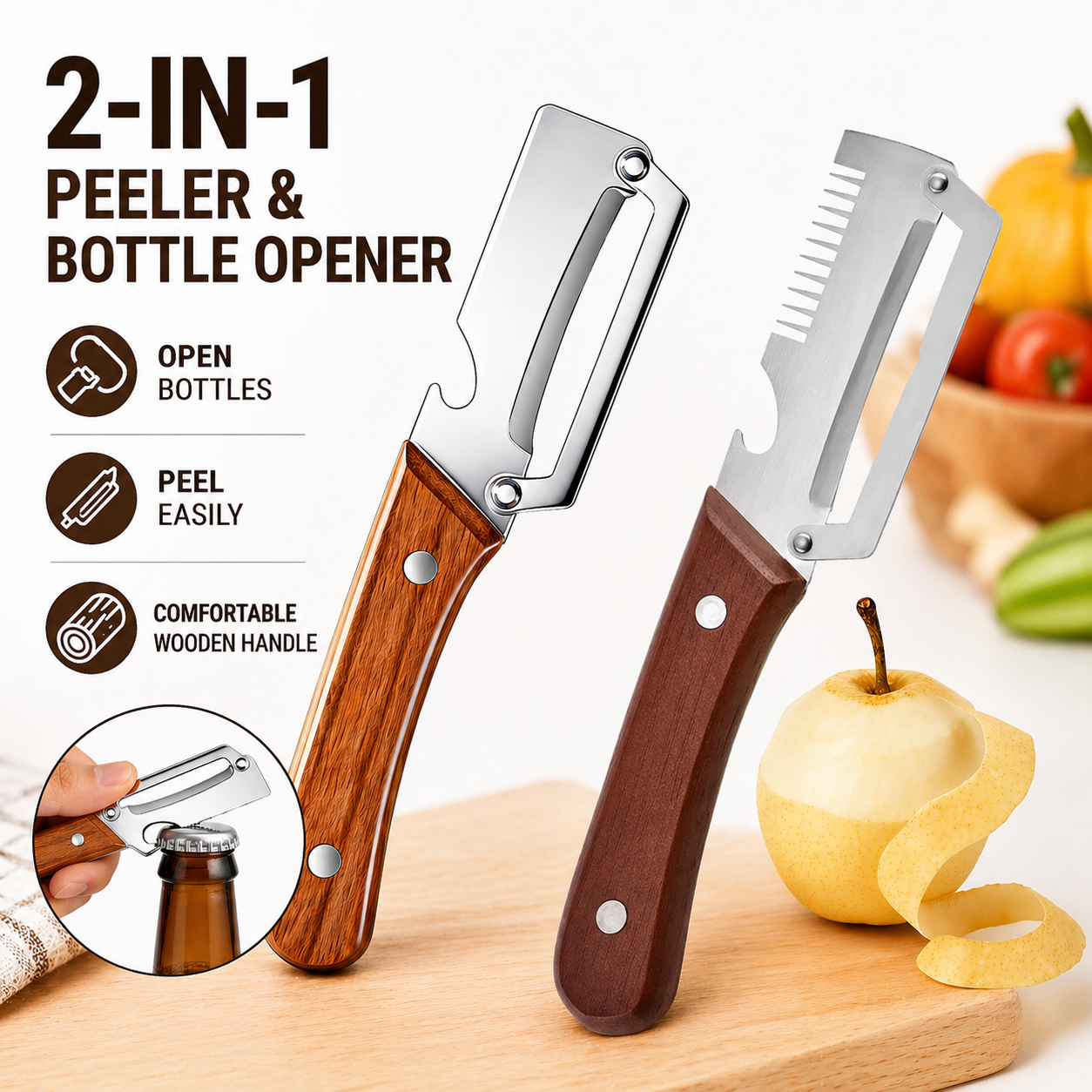 1 Set (Peeler + Shredder)