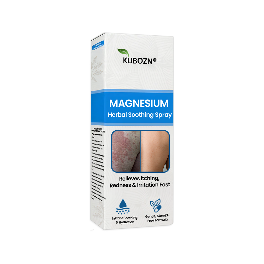 J✅ Official Store:KUBOZN® Magnesium Herbal Spray – Fast Relief for Psoriasis & Eczema | No-Rub, Steroid-Free