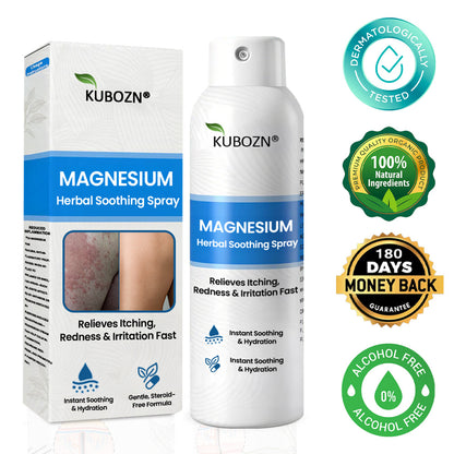 J✅ Official Store:KUBOZN® Magnesium Herbal Spray – Fast Relief for Psoriasis & Eczema | No-Rub, Steroid-Free