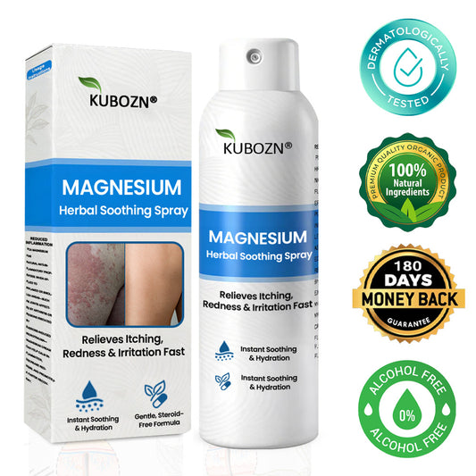 J✅ Official Store:KUBOZN® Magnesium Herbal Spray – Fast Relief for Psoriasis & Eczema | No-Rub, Steroid-Free