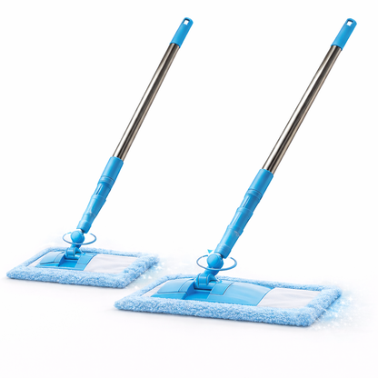 Healrize® Detachable Coral Fleece Flat Mop with Stainless Steel Handle